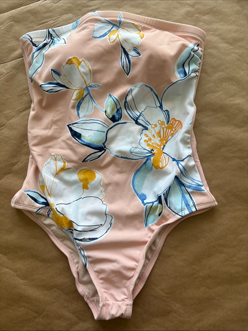 Kona Sol Blush Pink Floral One-Piece Swimsuit